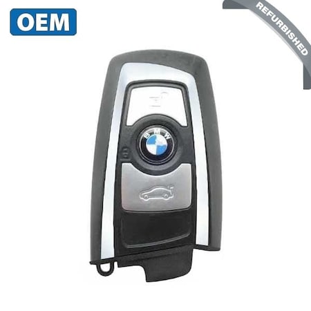 Bmw OEMREF 2013-2018 7 / 5 / 3 Series / 3-Button Smart Key / YGOHUF5767 / FEM / 433 Mhz - Silver Trim RSK-ULK370-SILVER